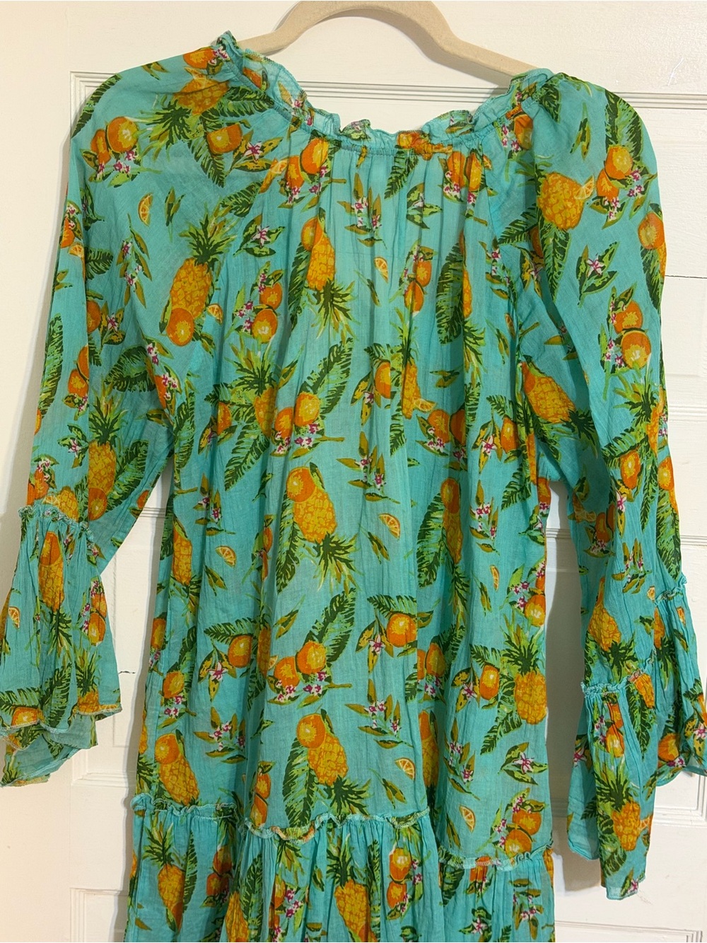 Debbie Katz Aqua Floral Citrus Mini Dress - Picture 3 of 10